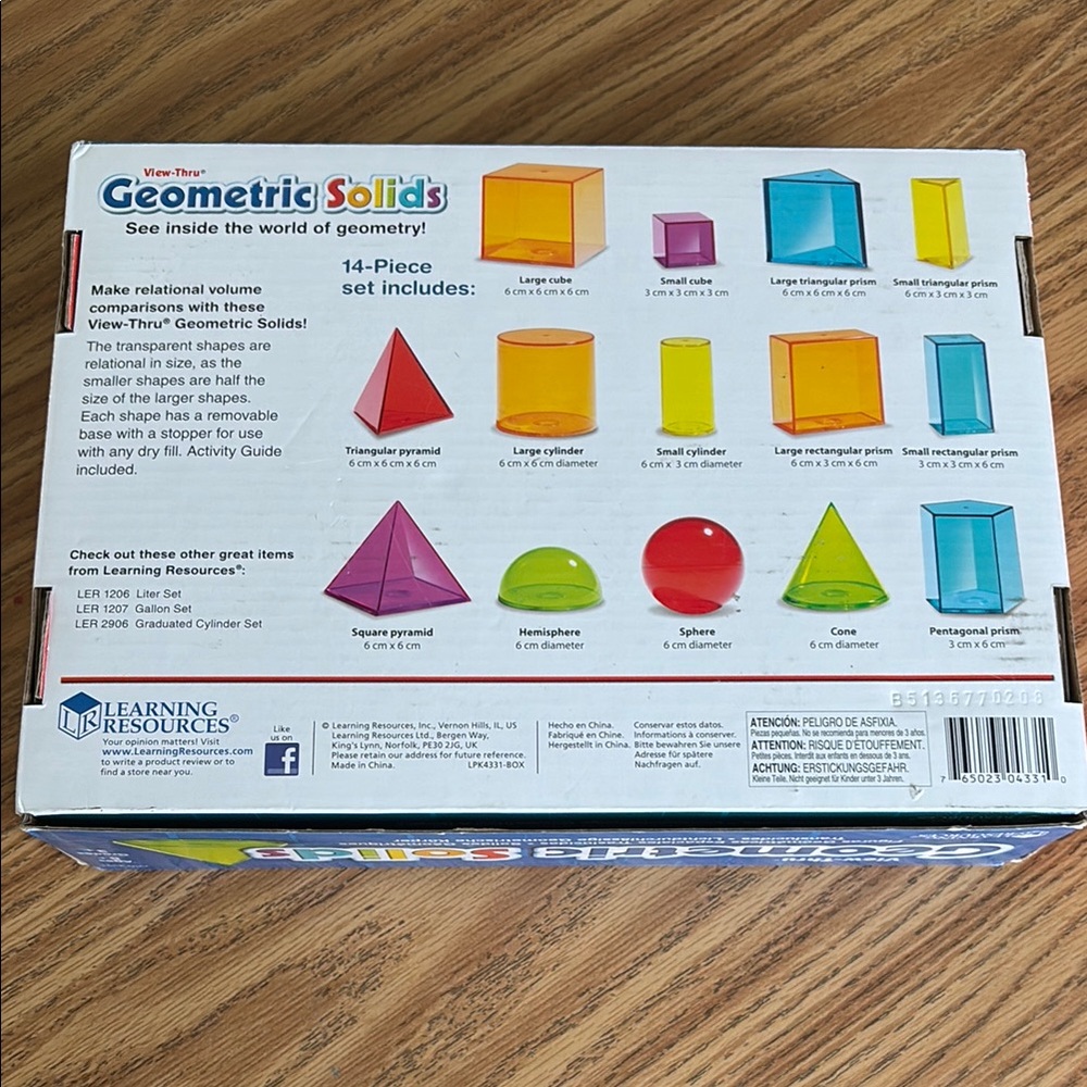 View-Thru Geometric Solids, Assorted Colors - Picture 3 of 3